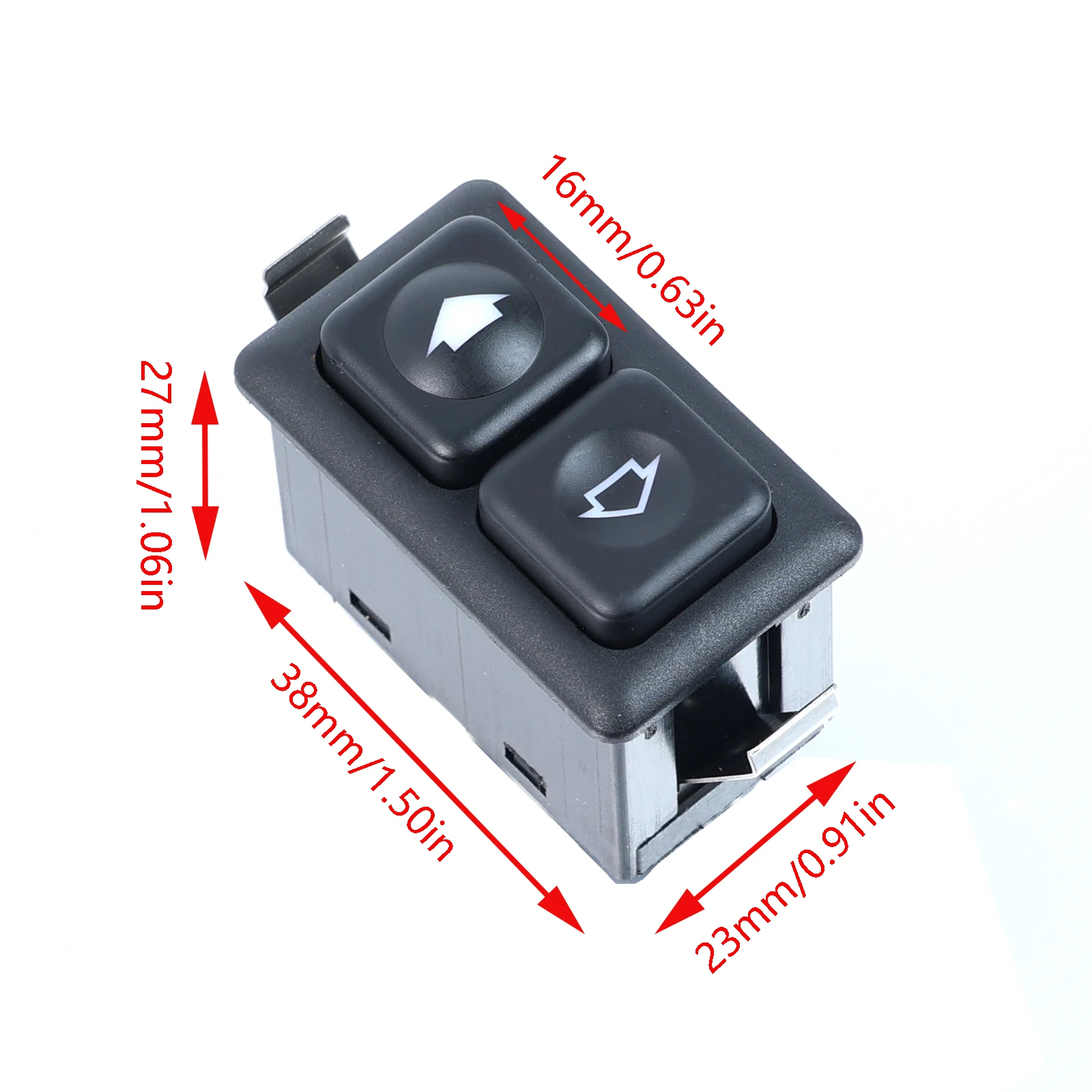 2Pcs For BMW E23 E24 E28 E30 323i 324d 520i 635 CSi 628 CSi 5Pin Illuminated Power Window Switch Power Button Black 61311381205