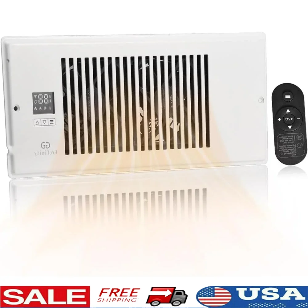 

Вентилятор-усилитель регистра 4x12 с дистанционным управлением, HVAC, усилитель воздушного потока, умный термостат, энергоэффективный, тихая работа, 10 скоростей