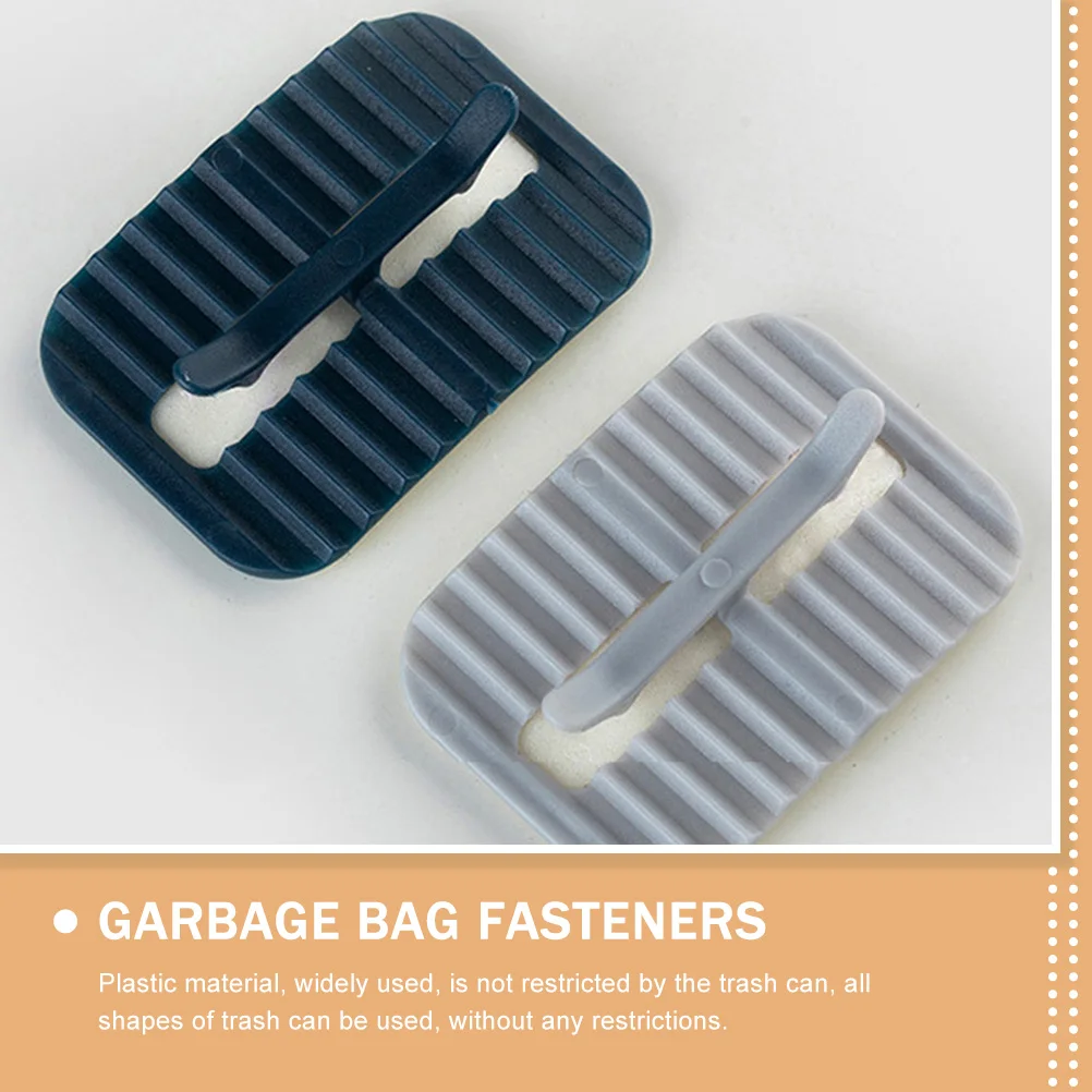8 Pcs Trash Can Clips Sturdy Plastic Fixer Gray Non Slip Garbage Fasteners Clamp Cans Kitchen Accessories Household