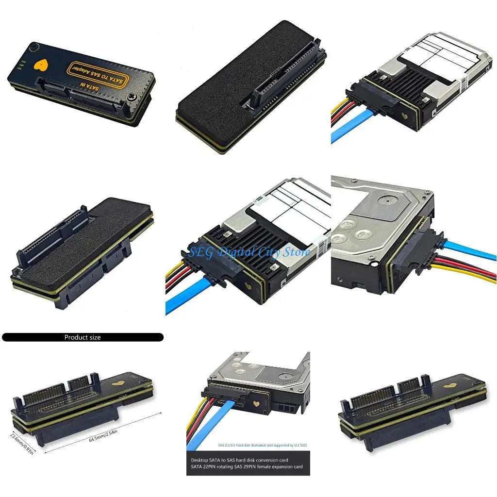 

U75B Hard Drive Interfaces Adapter Card 22Pin Male to 29Pin Female