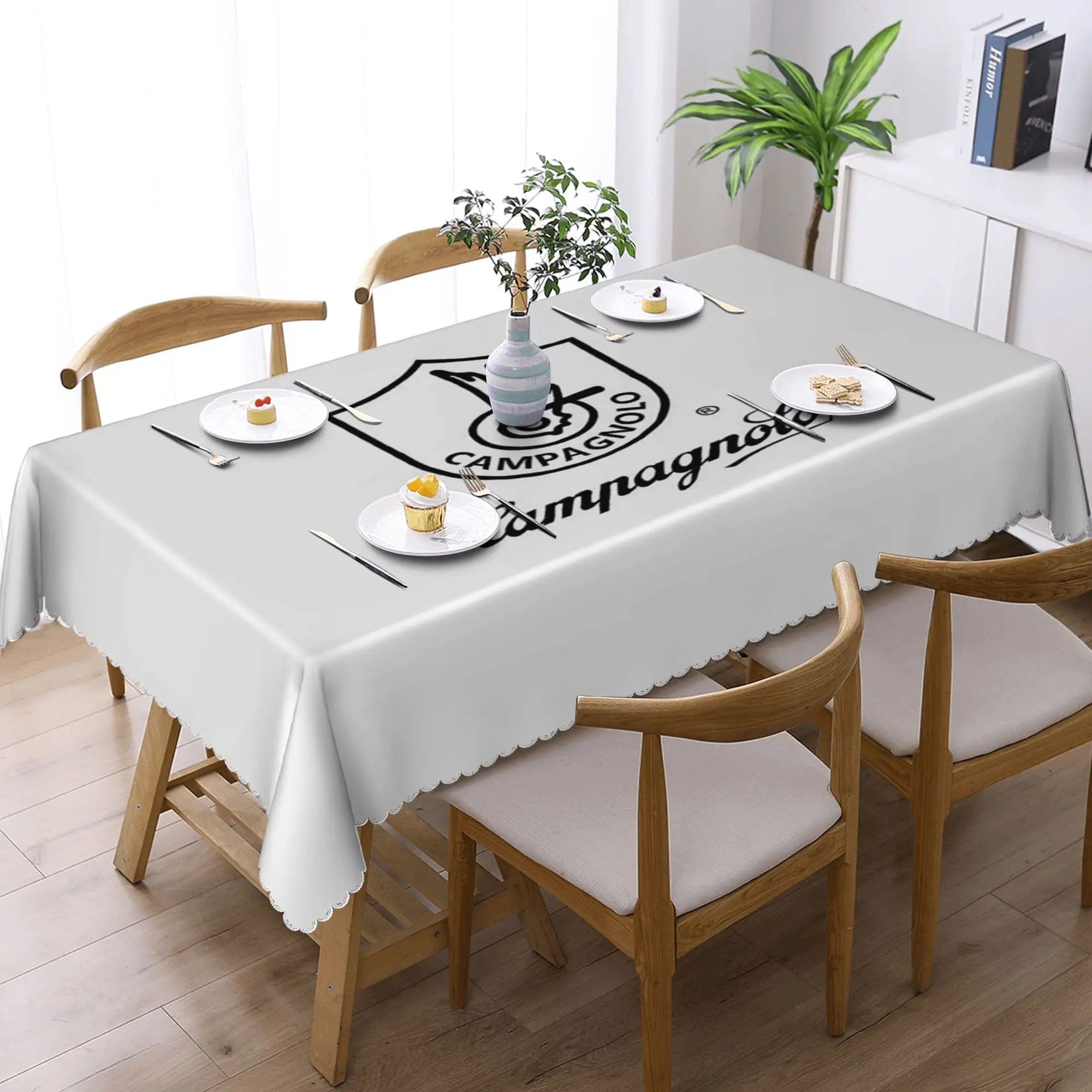 Toalha de Mesa Retangular Vintage Italiana Campagnolo para Ciclismo, Capa de Mesa à Prova de Óleo para Decorações de Festas e Eventos