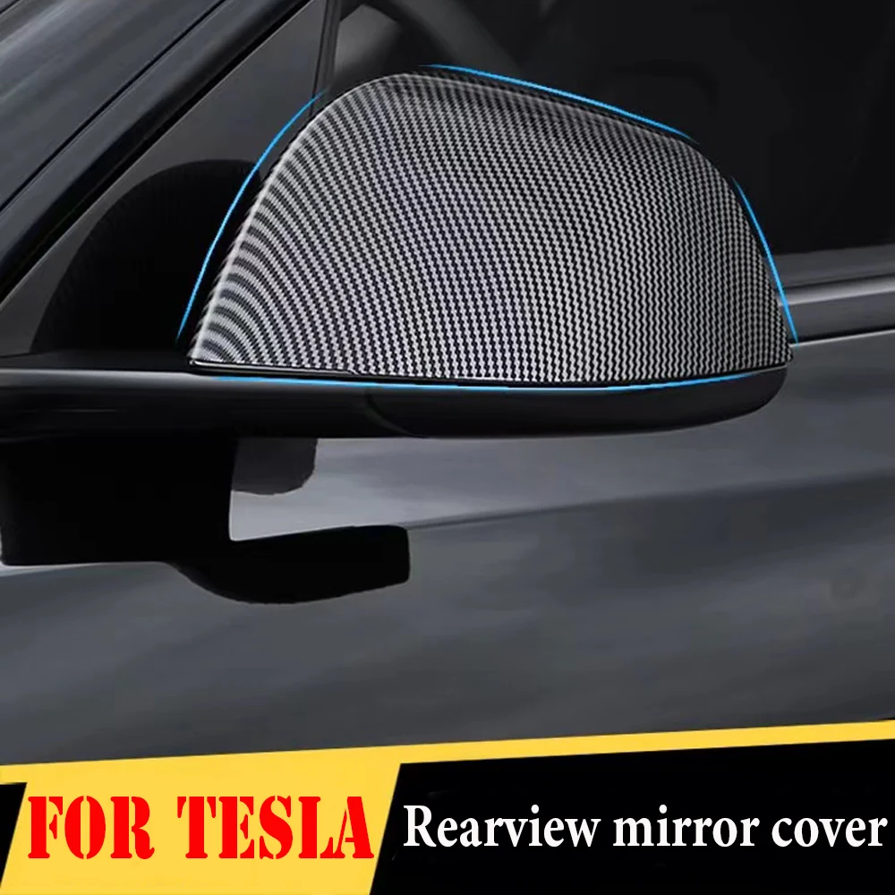 

Car-styling Side Wing modified Carbon Fiber Rearview Mirror Cover caps for TESLA MODEL Y Model 3 Car accessories