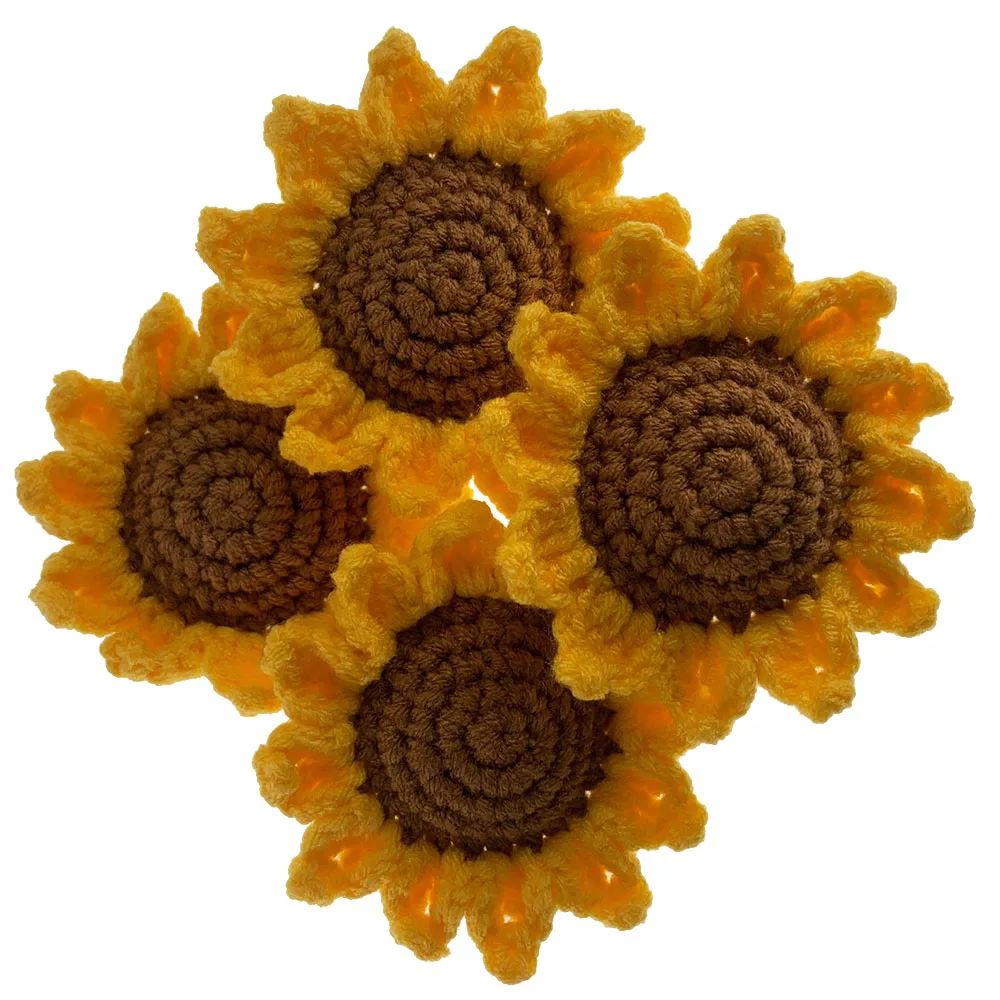 Заколка для волос «Подсолнух» ручной работы, 8,0 см