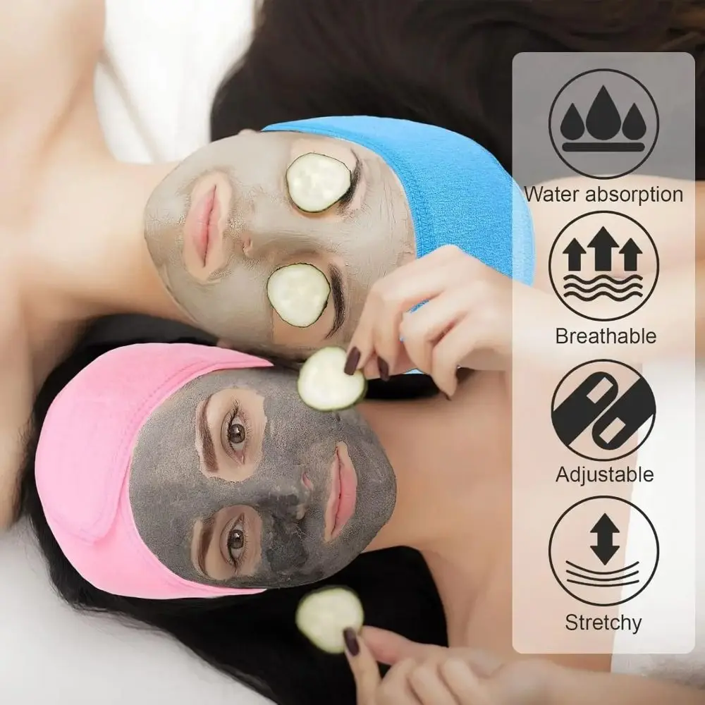 

Новая мягкая женская повязка на голову, регулируемая повязка для волос, повязка на голову для спа, аксессуар для макияжа, повязки на голову для лица, ванна