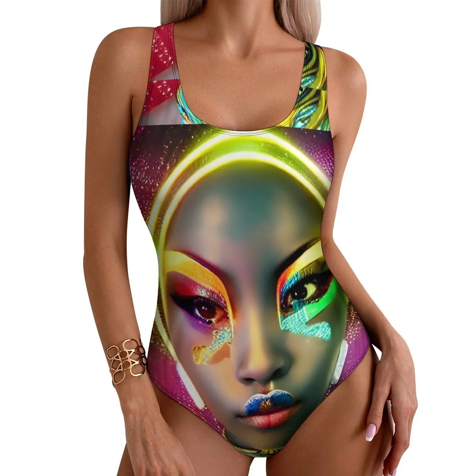 Jibaro AI الفن تصميم ملابس السباحة مثير الروبوتات قطعة واحدة ملابس السباحة رفع المايوه الجمالية عطلة تصفح ملابس الشاطئ #1