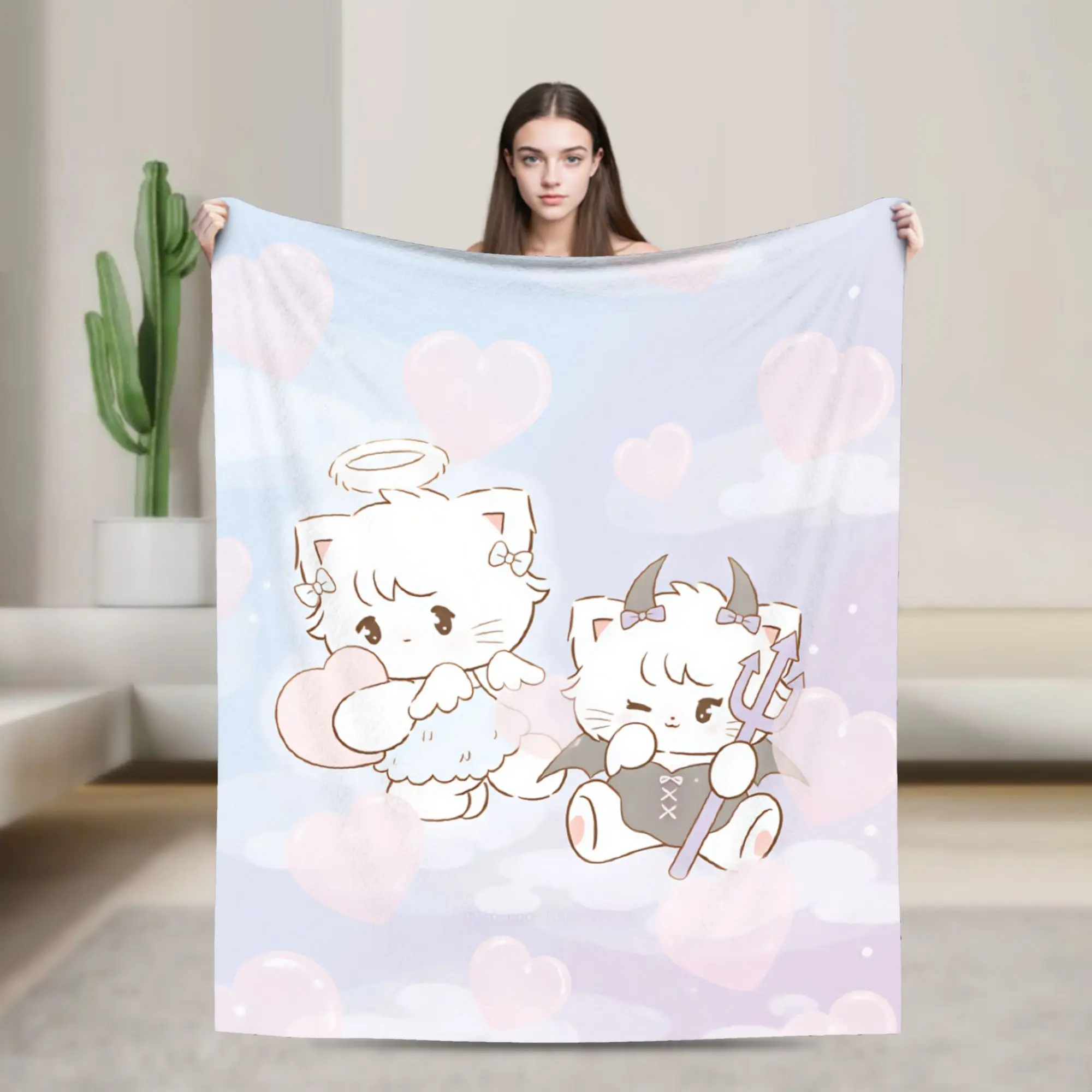 Mikkos Mousses Blanket Quality Warm Soft  Throw Blanket Autumn Decorative Couch Bed Pattern Bedspread