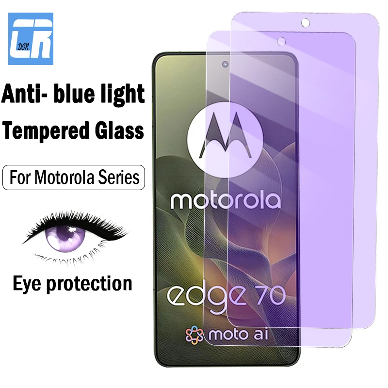 

2-4Pcs Anti Blue-Ray Protective Glass for Motorola Edge 70 60 50 30 Neo ThinkPhone 25 Moto G Play (2026) Screen Protectors