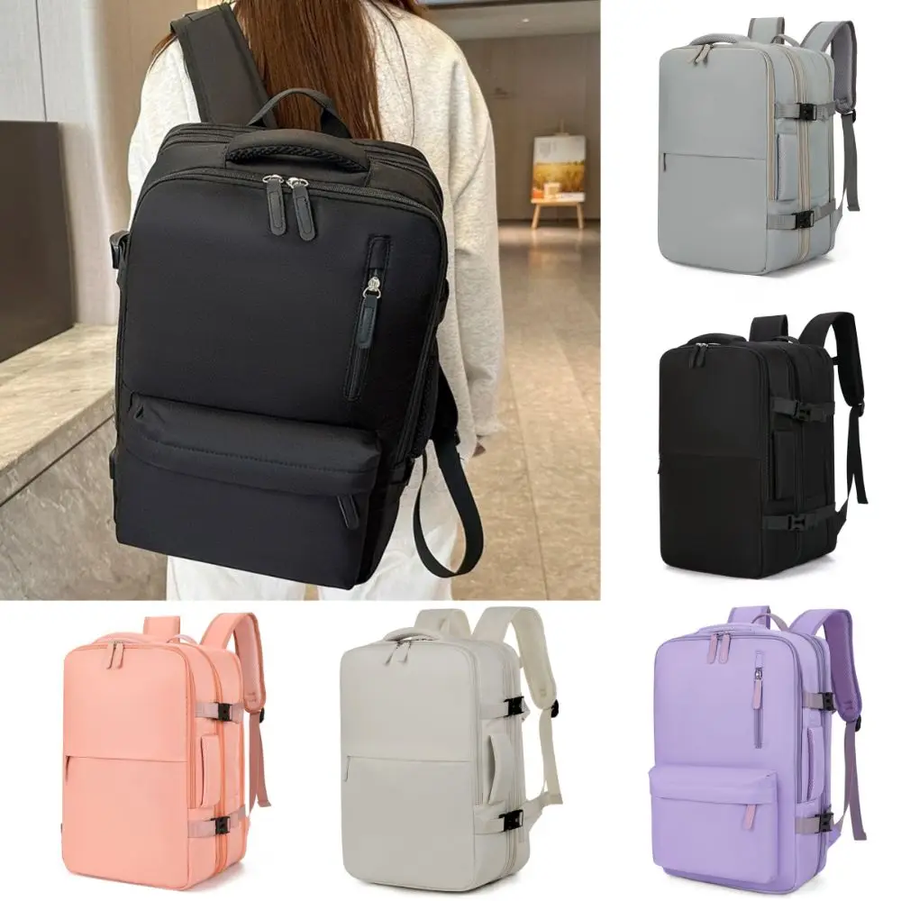 

3 Layers Student Laptop Bag Large Capacity Multiple Pockets Business Trip Satchel Oxford Cloth USB Travel Backpack