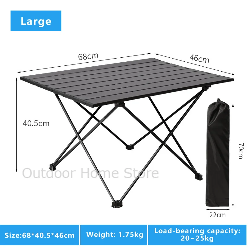 Travel Camping Folding Table Portable Camping Camping Table Aluminum Alloy Outdoor Camping Rolling Table Light Camping Equipment