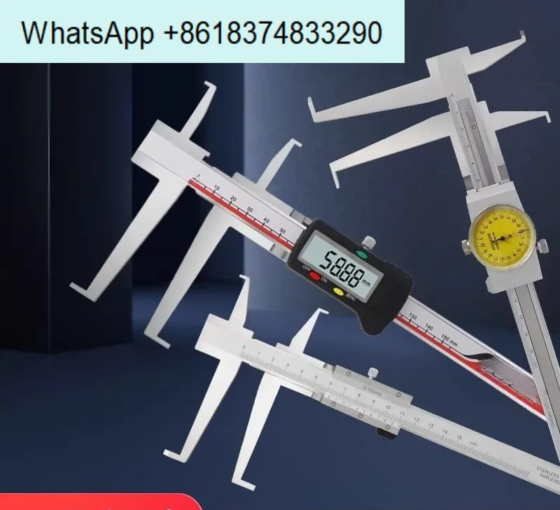 Double inner groove caliper digital vernier with watch cutter head 150 200 300mm inner ring groove diameter