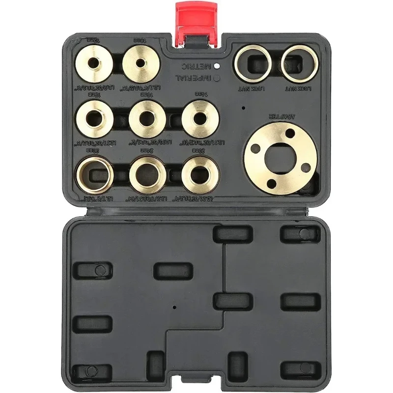 

11 шт., направляющая для фрезерной втулки, 10-30 мм, деревообрабатывающий точный фрезерный станок, профессиональная втулка для фрезерного станка, набор медных ручных инструментов