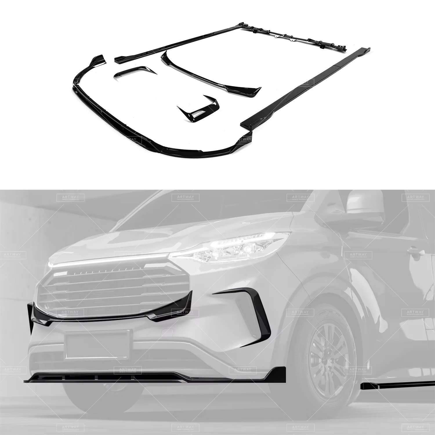 Custom ABS Body Kit for Ford Transit Spoiler Front Lip Rear Lip Canards Side Skirts