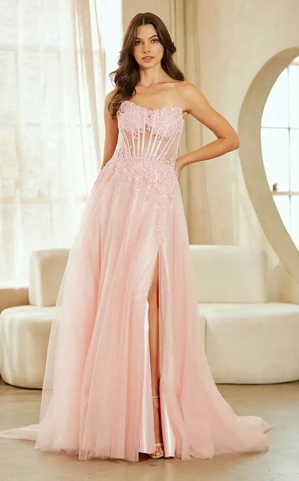 

Индивидуальные современные стильные тюлевые платья с блестками и аппликацией, драпированные трапециевидные длинные платья без бретелек, платья на заказ, элегантные одинаковые платья