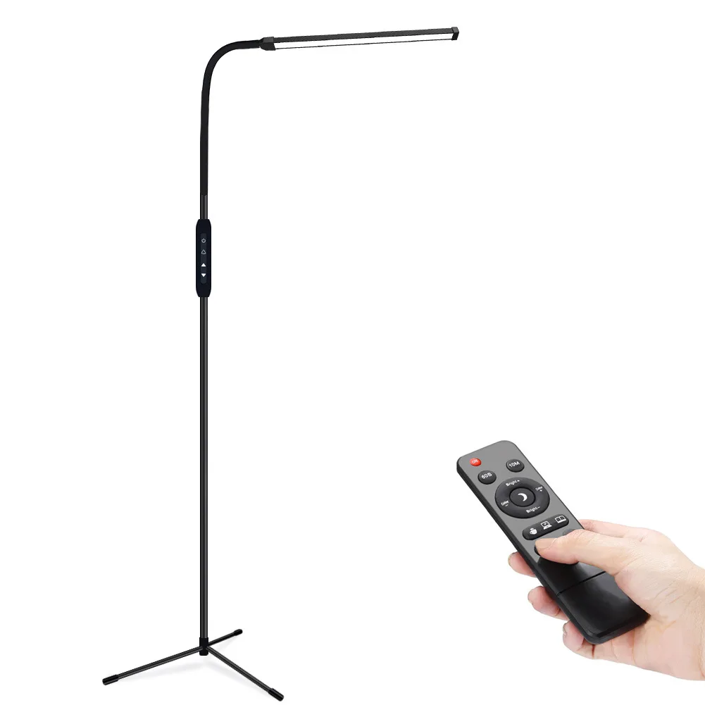 

Modern LED Floor Lamp Remote Control Dimming Reading Eye Protection 12 Watts Standing Lamps for Living Room Bedroom