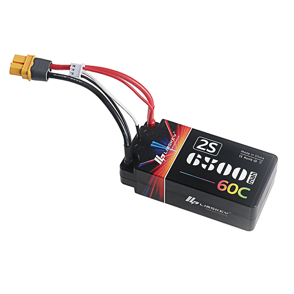 Lipo 2S 7.4V Battery 6500mAh 60C Hard Case With T / XT60 Plug For RC Car Boat Truck Tank Vehicle Truggy Buggy Climbing Models