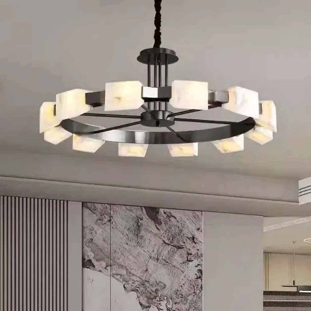 

Modern luxury pendant light marble material pendant light living room bedroom dining room pendant light GN963TB