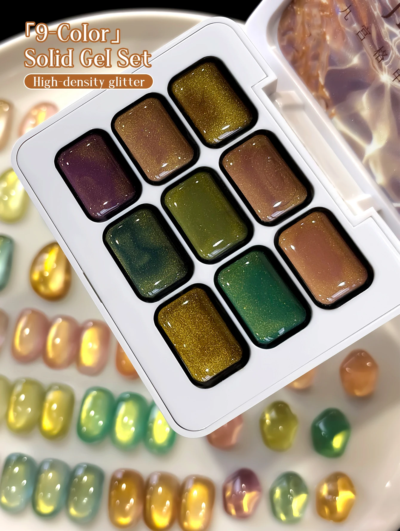 9-Farben Katzenauge-Muster Gel-Nagellack Hochpigmentiert Beliebter Halbfester Nagellack für Spezialanwendungen im Nagelstudio – Detail 6