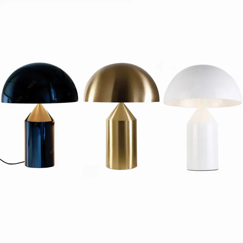 

Hardware mushroom head table lamp creative designer living room bedside lamp study Nordic personalized mushroom table lamp