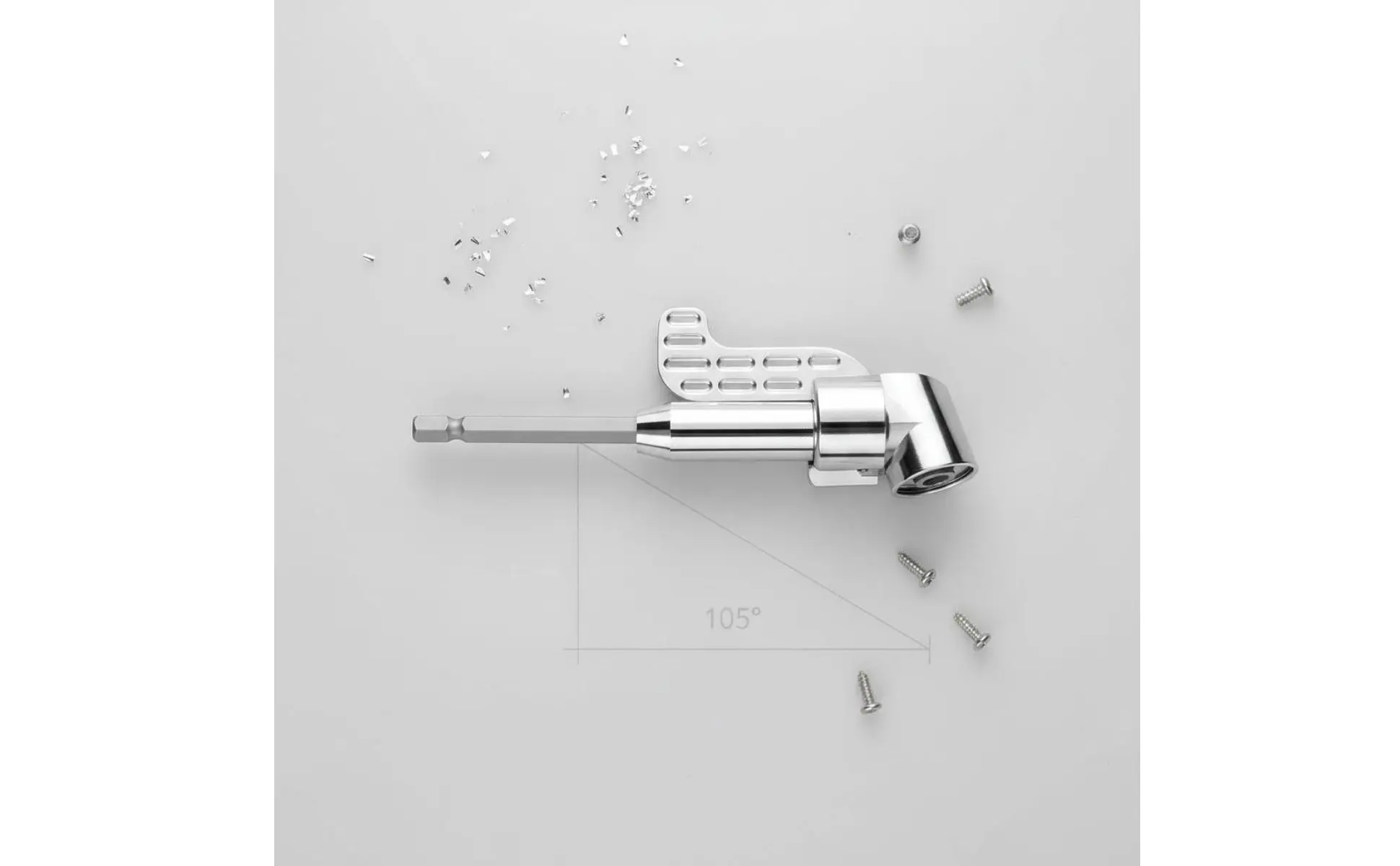 105 Degree Drill Adapter Tight Space Reach 105 Degree Angle Adapter Hex Shank Bit Holder Hard to Reach Spots for Small Gaps 105 Degree Drill Adapter Tight Space Reach 105 Degree Angle Adapter Hex Shank Bit Holder Hard to Reach Spots for Small Gaps
