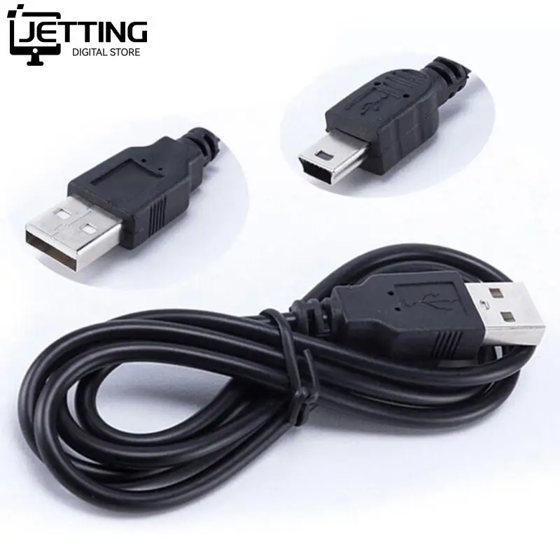 Length 80cm Best Black USB 2.0 A Male to Mini 5 Pin B Data Charging Cable Cord Adapter