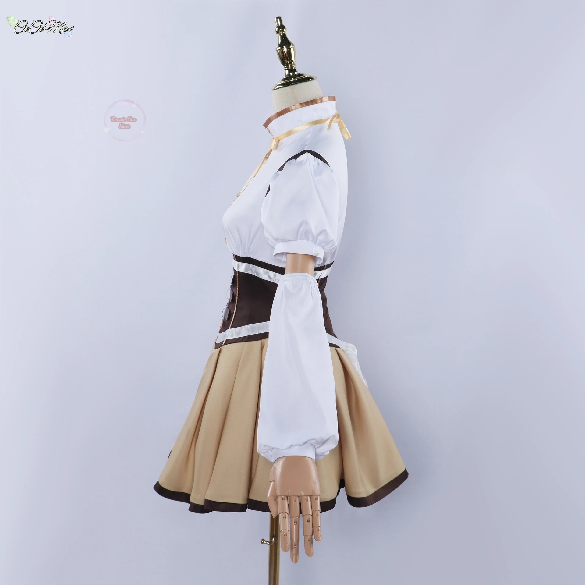 En Stock XS-3XL Tomoe Mami Cosplay Puella Magi Madoka Magica combate peluca sombrero Anime uniforme de fiesta de Halloween para mujeres