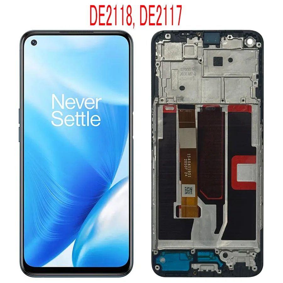 6.49''For OnePlus Nord N200 5G LCD Display Screen Touch Panel Digitizer Replacement Parts For OnePlus N200 5G Screen With Frame