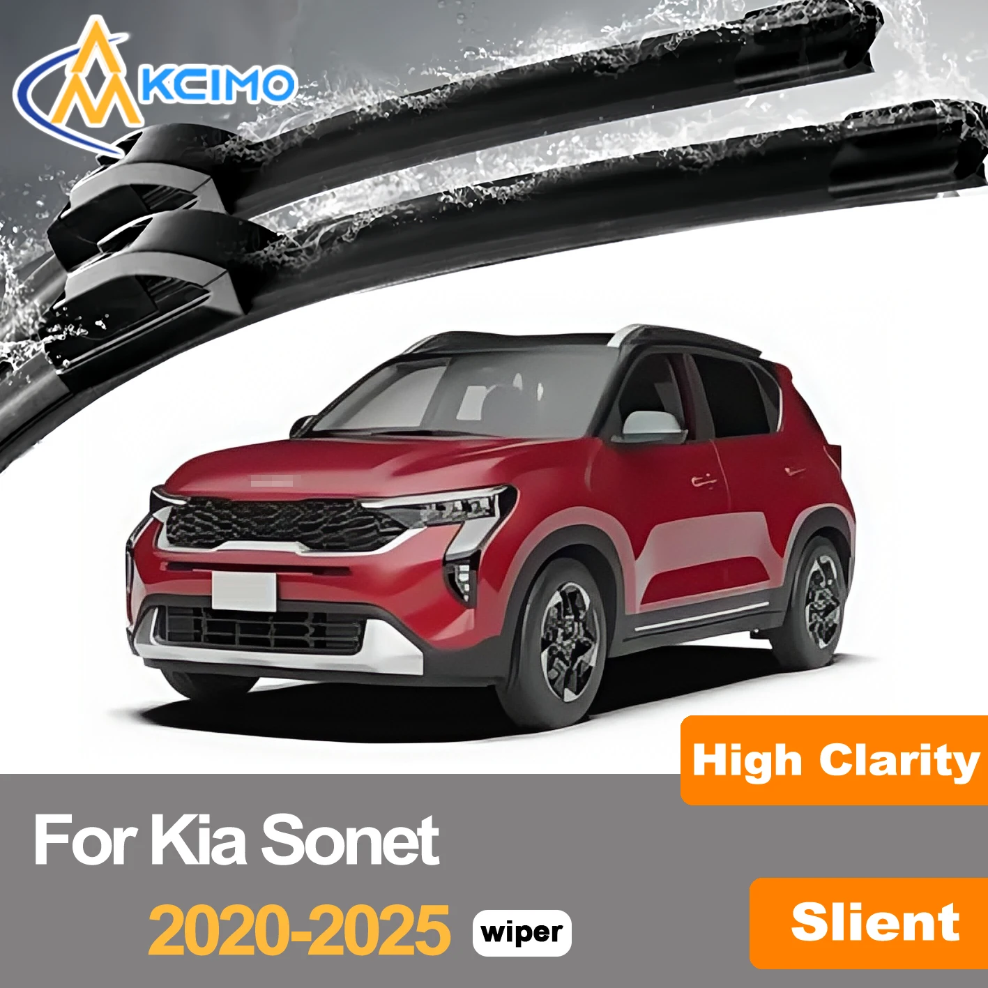 

Front Wiper Blades for Kia Sonet QY 2020-2025 High-Quality Cross-Border Front Wiper Kit Premium Front Windshield Wipers