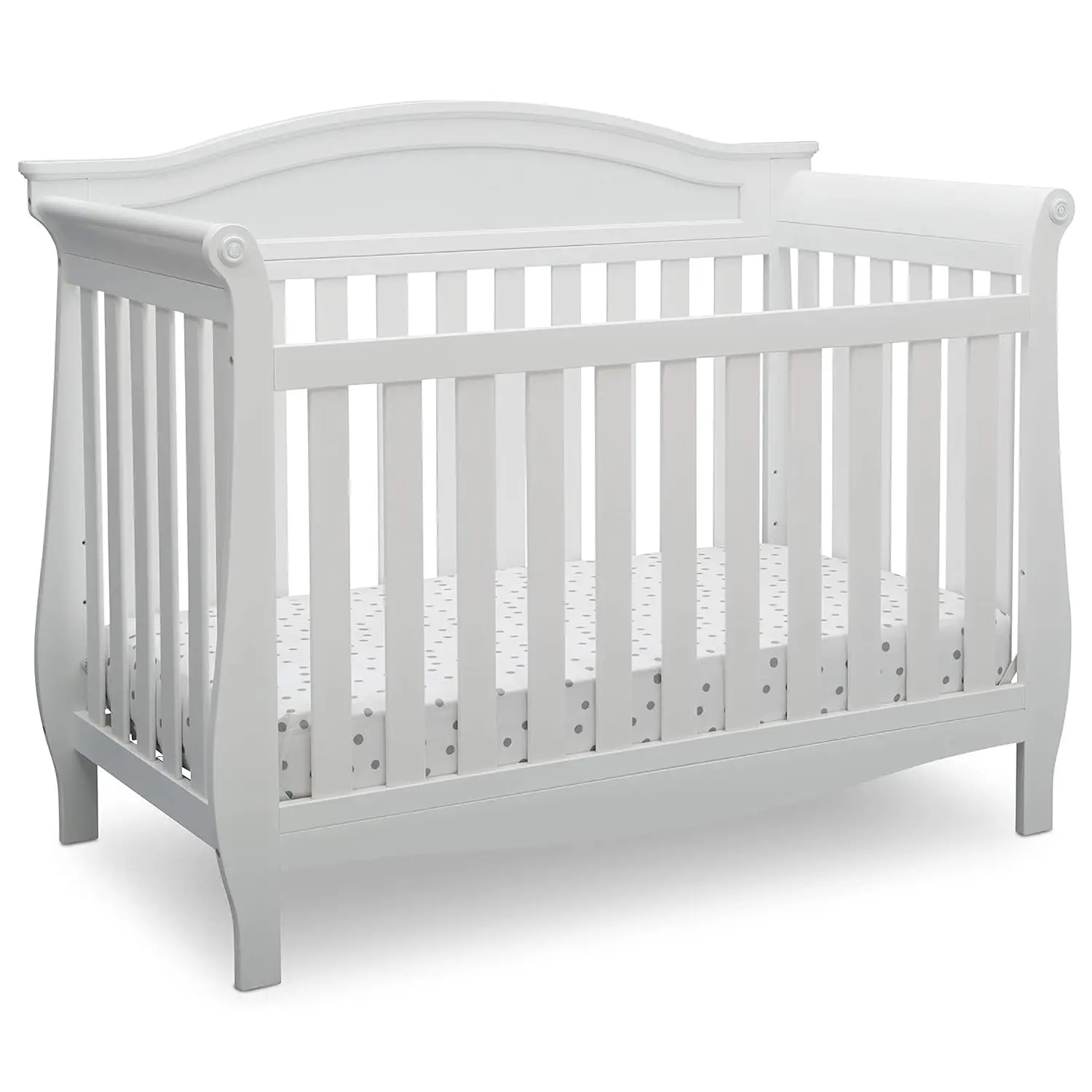 Delta Children Lancaster 4-in-1 Convertible Baby Crib, Bianca White toddler bed  kid bed