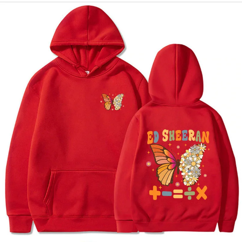 هوديي Ed Sheeran Butterfly The Mathematics Tour 2025 مع قبعة