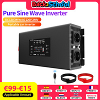 DATOUBOSS Pure Sine Wave Inverter DC12V-24V to AC220V-240V Portable Car Inverter Continuous Power 2000W Peak Power 4000W