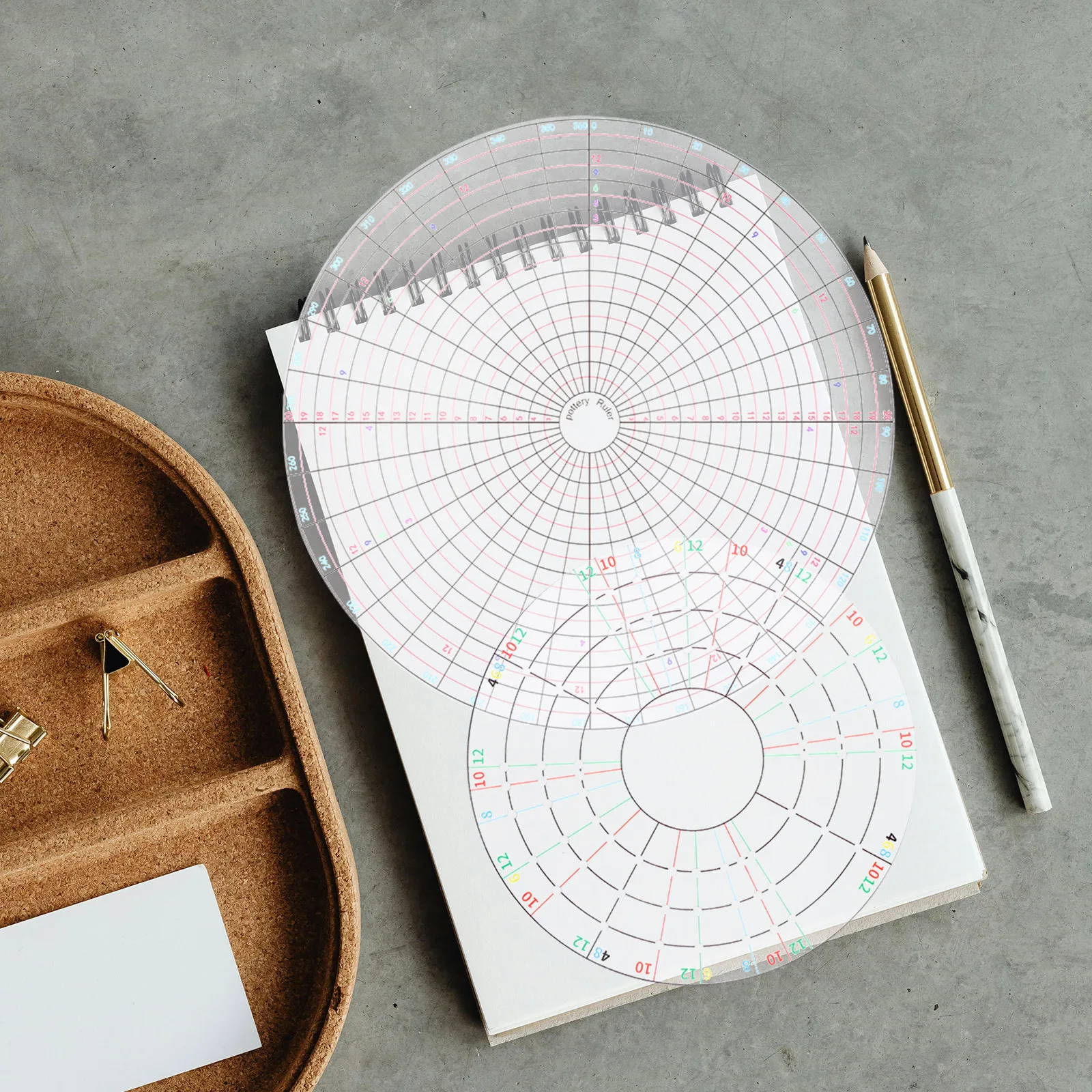 Zestaw narzędzi do modelowania ceramiki 3 szt., przyrząd do kształtowania ceramiki, miernik, antypoślizgowa podstawa do studia, klasy, domu, projektów DIY