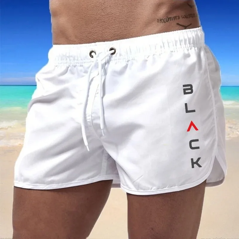 Plus Size Men Printed Beach Shorts Drawstring Elastic Waist Loose Breathable Outdoor Casual Summer Pants