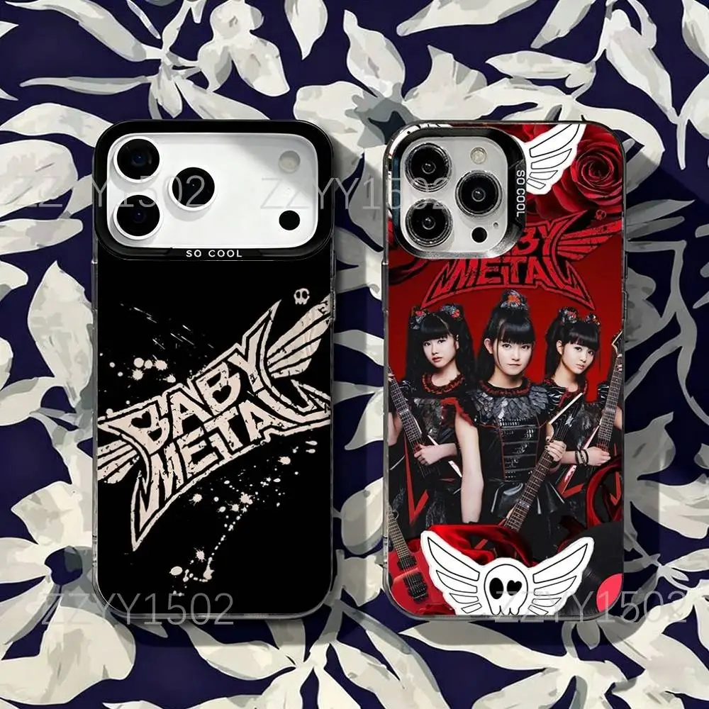 

B-Babymetal ROCK Japanese For iPhone 17,16,15,14,13,12,X,8,Pro,Max,Plus,SE4,Air,Mini Anti-Slip Black IMD Matte Case