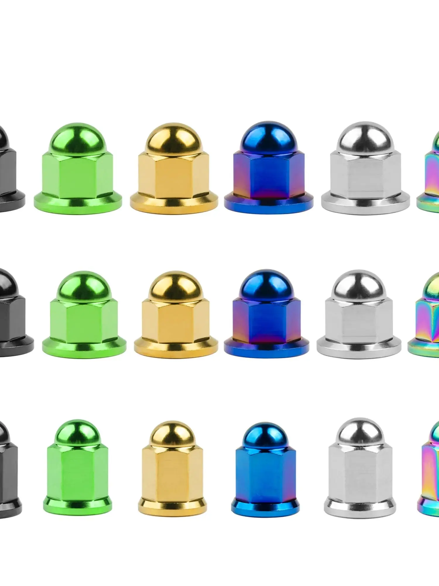 AliExpress Wanyifa Titanium Ti Nut M6 Pitch 1.0mm M8/M10 Pitch 1.25mm Dome Head Flange Locking Nuts for Bicycle Motorcycle Car