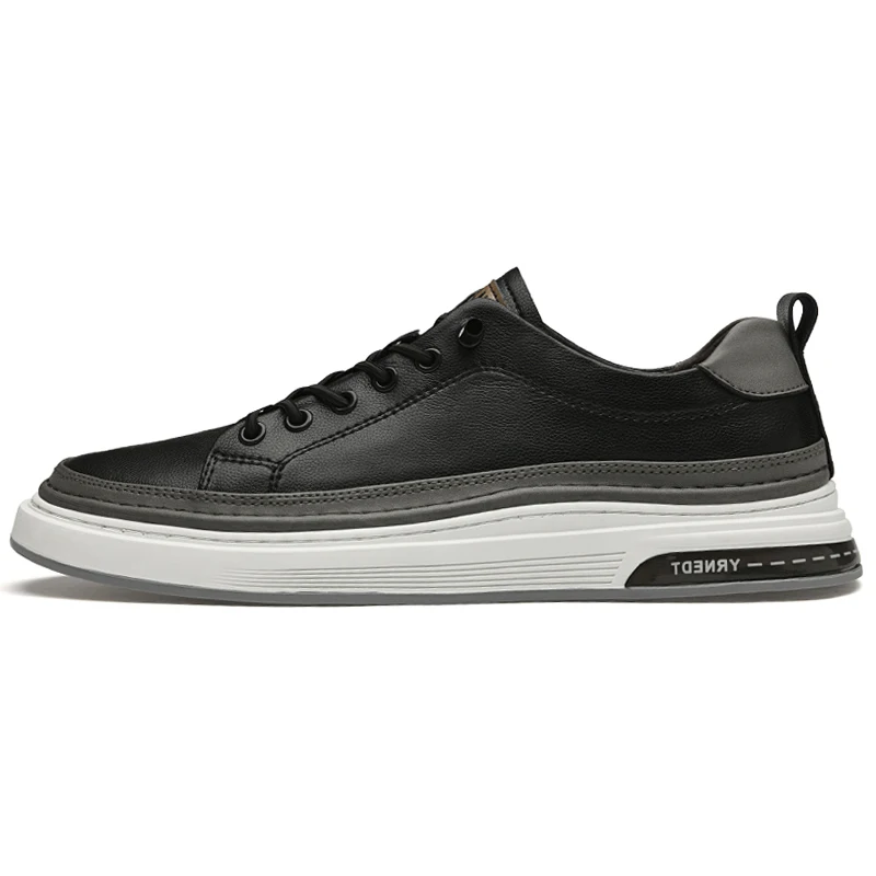 Men Autumn New Breathable Leather Shoe Comfortable Casual Men Shoes Light Shoe Outdoor Fashion Men Flats image 2