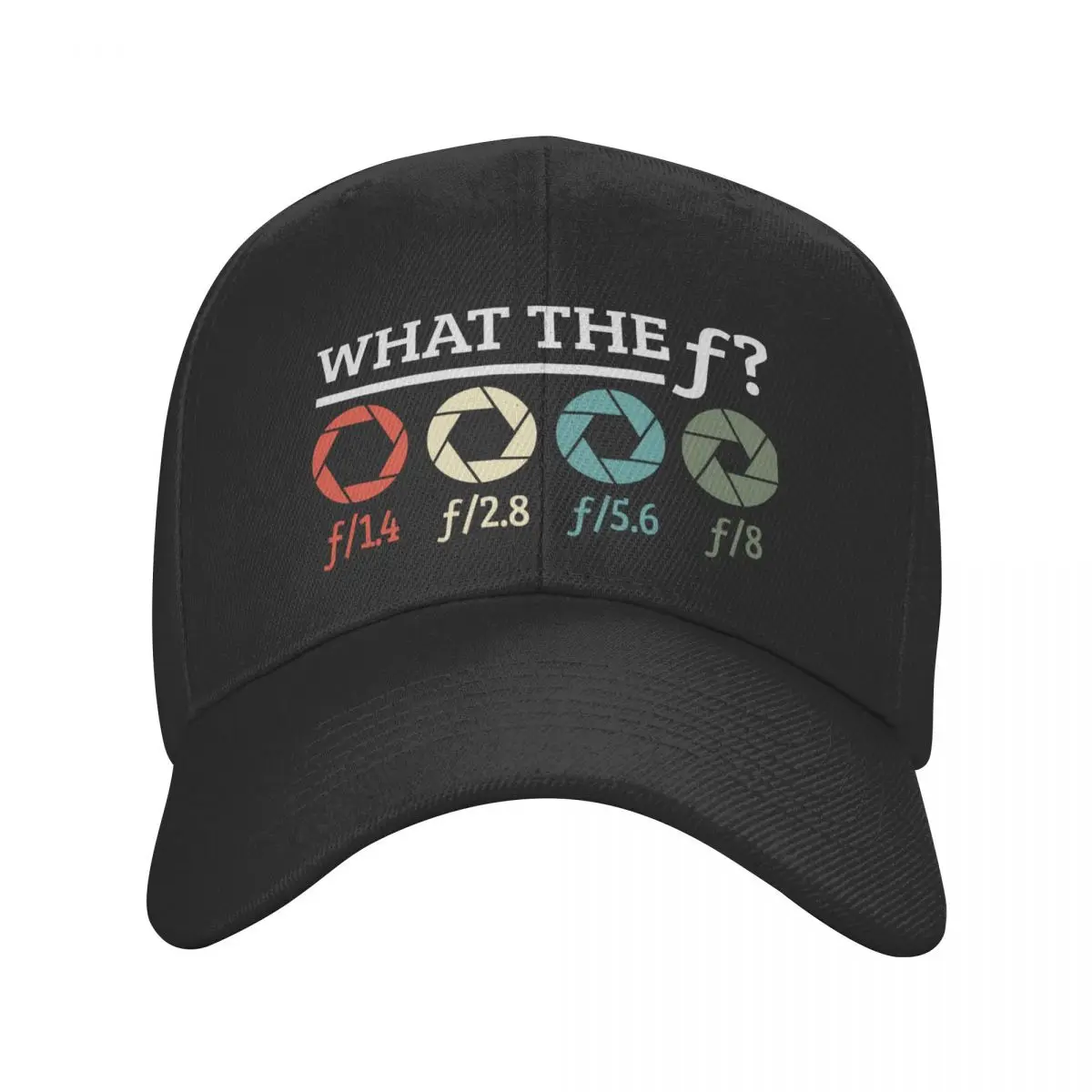 Custom Photographer What The F Baseball Cap Women Men Breathable Camera Aperture Photography Dad Hat Streetwear Snapback Caps