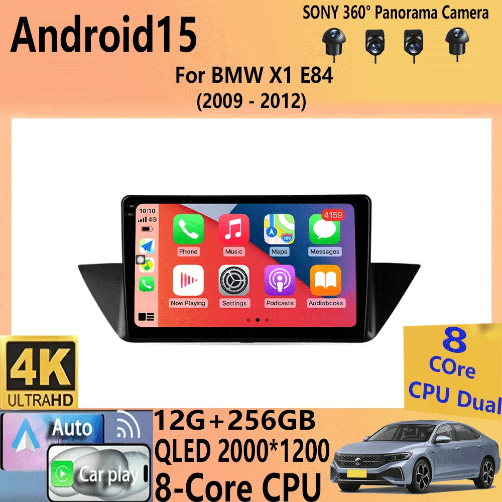 

Car Radio Android15 Carplay For BMW X1 E84 2009 2010 2011 2012 Navigation GPS Multimedia Player WiFi+4G Stereo Auto DSP Video BT