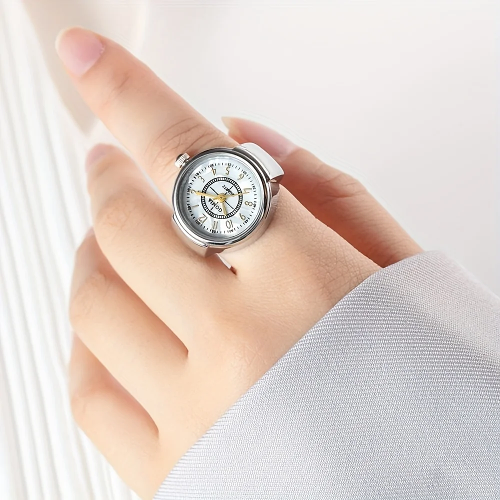 Trendy Paar Horloges Mini Punk Vinger Ring Horloge Rond Creatieve Quartz Horloges Mode Accessoires