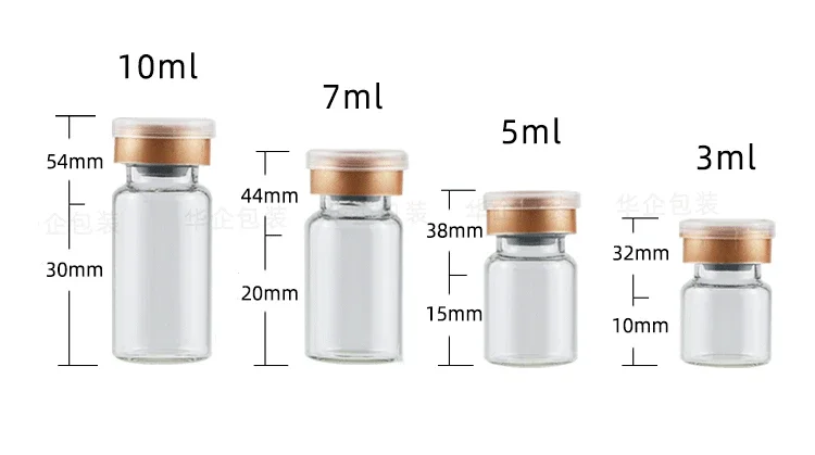 3ml 5ml 10ml 30ml Transparent Celine Bottle Freeze-dried Powder Bottle Essence Sample Glass Separate Bottle Ampoule Bottling