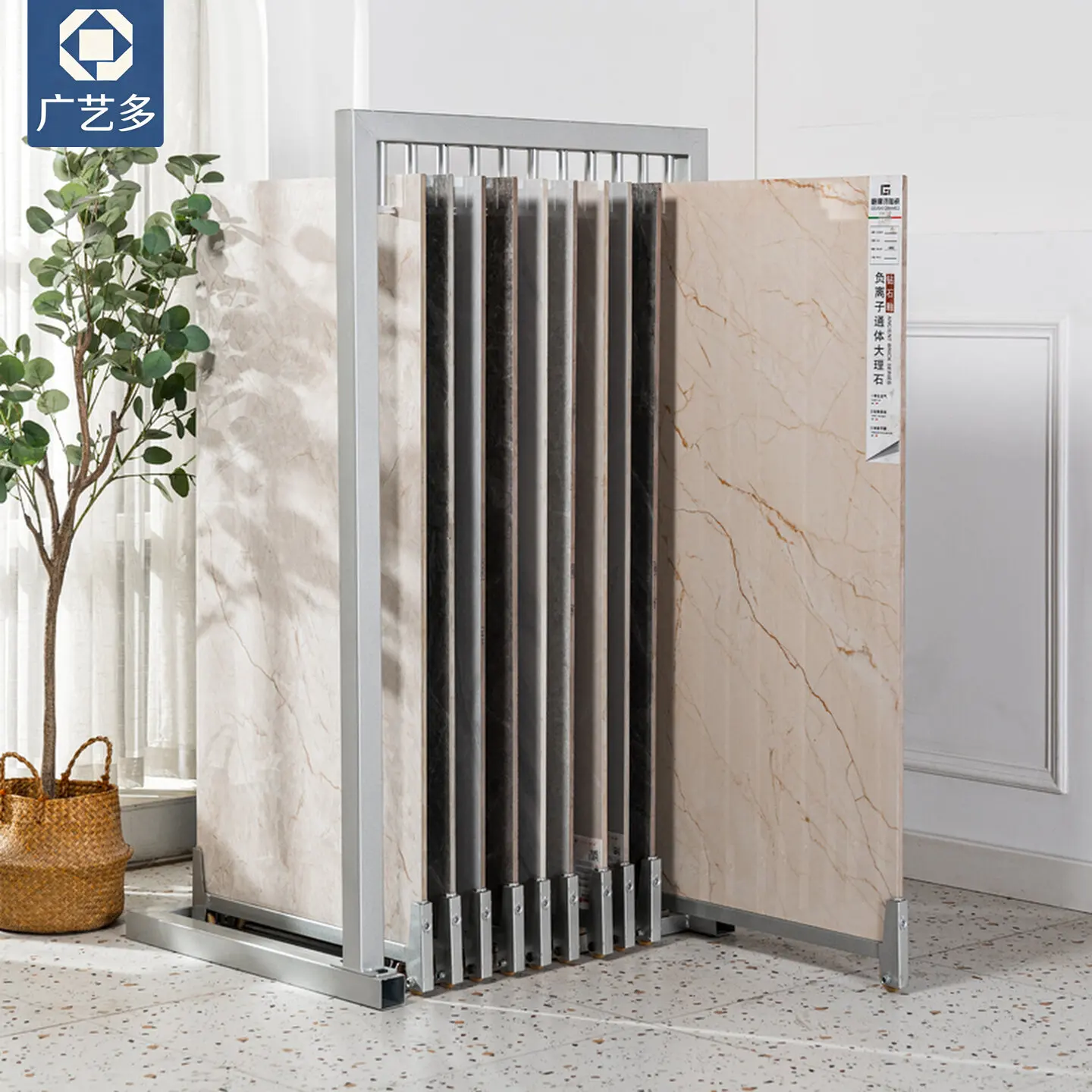 Tile Display Floor Sample Rack Large Slate Tile Drawing Cabinet Rock Slate Marble Push-pull Display Rack Stone Display Rack
