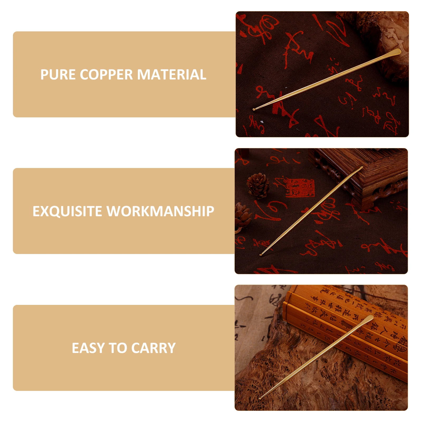 1Pcs Ohr Akupunktur Punkt Sonde Stift Reinem Kupfer Langlebig Sicher Praktische Ohr Erkennung Stimulator Massage Werkzeug Leichte