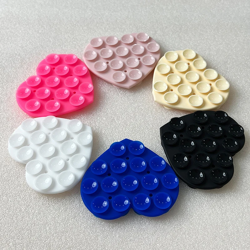 Silicone Suction Pad Back Sticker Suction Cup Phone Holder Silicone Cup Mat Smartphone Wall Stand Fixed For Glass Ceramic Tiles