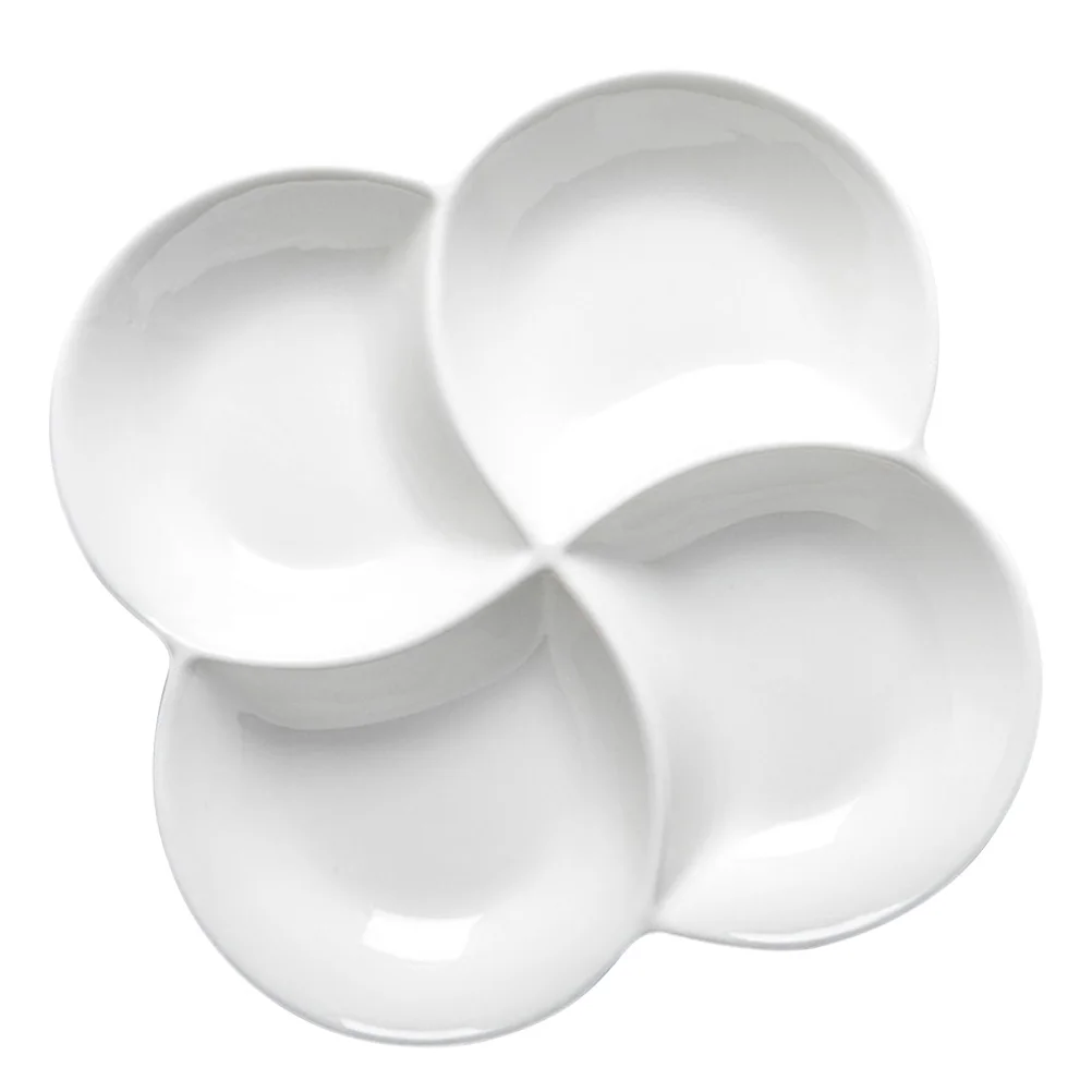 

Fruit Snack Tray Melamine Multi-Grid Compartment Dry Food Storage Plate Serving Dish For Candies Nuts Chocolate