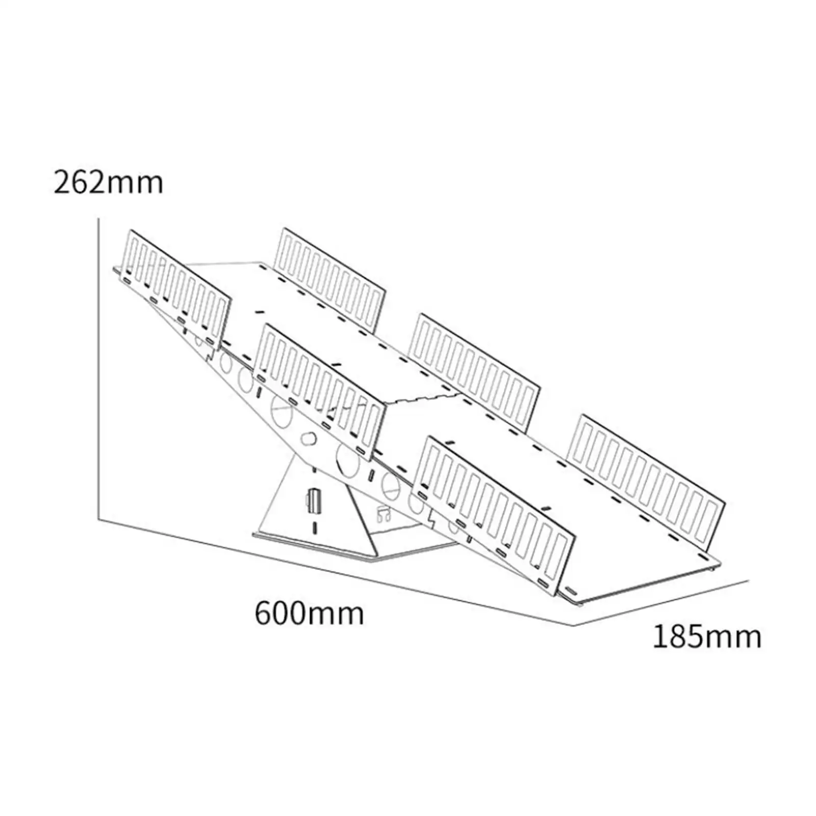 RC Car Tools Wooden Obstacle Bridge Scenery Prop for 1/18 1/24 Crawling Vehicle Ramp Model for Simulation Practice