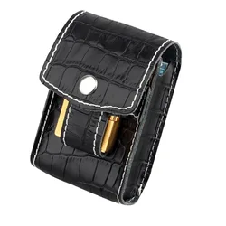 Genuine Leather Cigarette Case, Carry Cigarette Storage Bag When Going Out, Outdoor Travel Lighter, Cigarette Storage Box