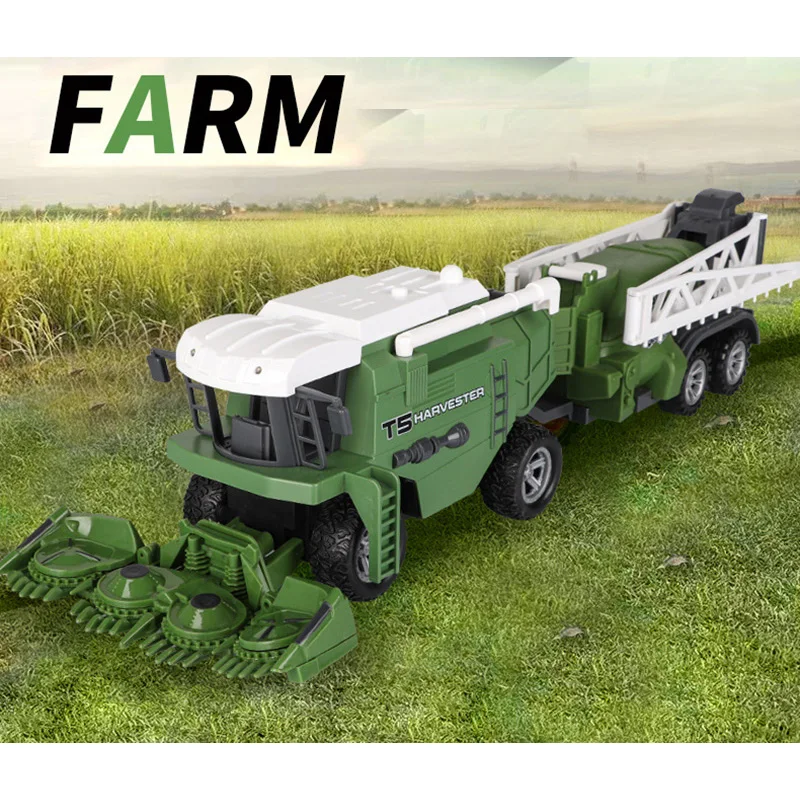 RC car toys RC Farm Harvester Remote Control Toy Cars Engineering Construction Truck Farming Machine children boys Kids gift