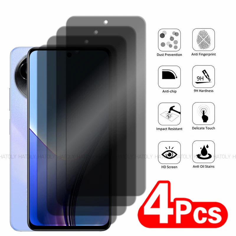 

2/4 шт., антишпионская защита для экрана для Realme 11X
