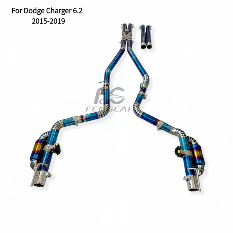 Titanium Alloy Exhaust Catback for Dodge Charger 6.2 2015-2019 Valvetronic Exhaust Pipes Exhaust system with controller