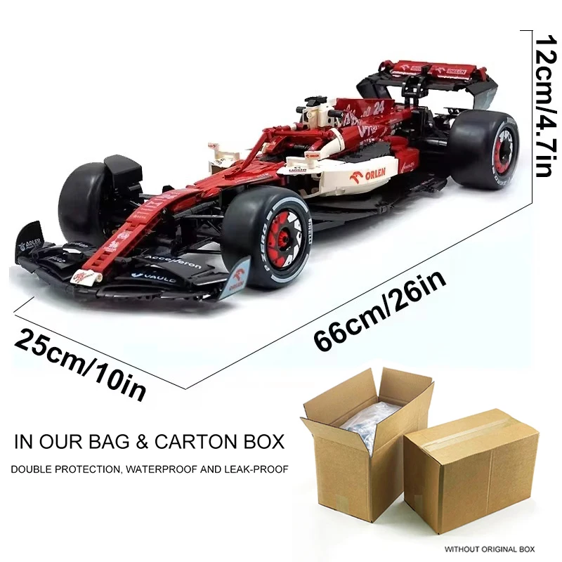 CADA MOC Technical Champions Formula F1 Car C64005 1:8 Race Sports Vehicle Building Blocks Brick Puzzle Toy Kids Christmas Gift