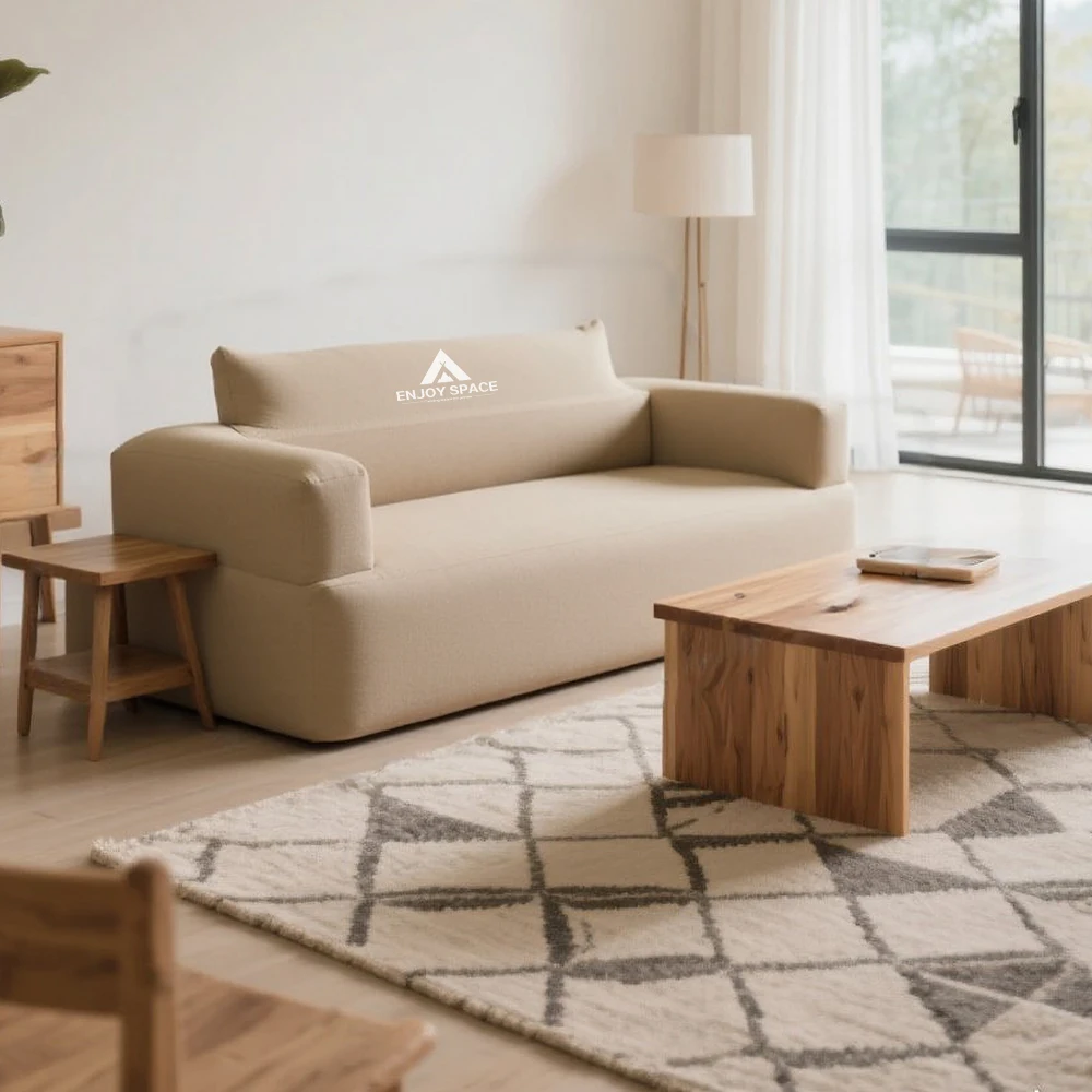 Integrated Air Pump Design Easy Storage Lazy Sofa with Backrest and Armrest for Office Rest